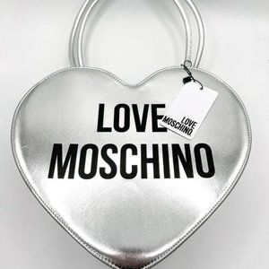 LOVE MOSCHINO Metallic Heart Top Handle Bag